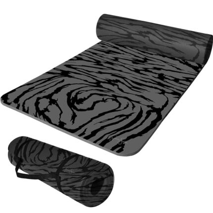 Jessica Simpson Swirl Yoga Mat Extra Thick NBR Non-Slip Traction for Women Workout Exercise Mat, Double Sided Yoga Pilates mat with Exercise Mat Carrying Strap