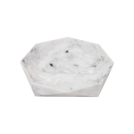 Maison Sucasa Soap Dispenser, Pump, Hand Soap, Dish Soap Dispenser, Kitchen, Bathroom, Refillable, Marble Design, Plastic, White