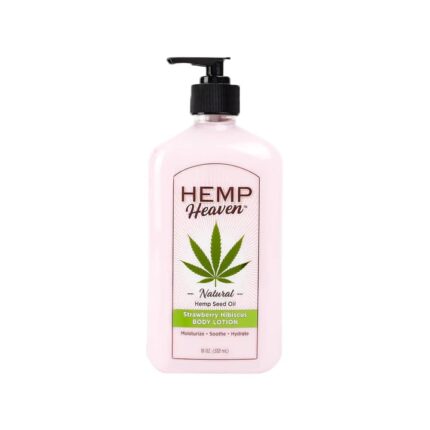 Hemp Heaven Natural Hemp Seed Oil Body Lotion - Strawberry Hibiscus - Moisturize, Soothe, Hydrate - 18 Oz